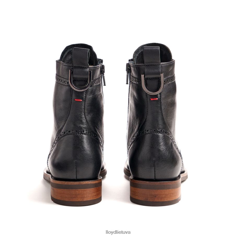 LLOYD madingi odiniai kulkšnies batai moterys avalynė juodas VF40PZ908