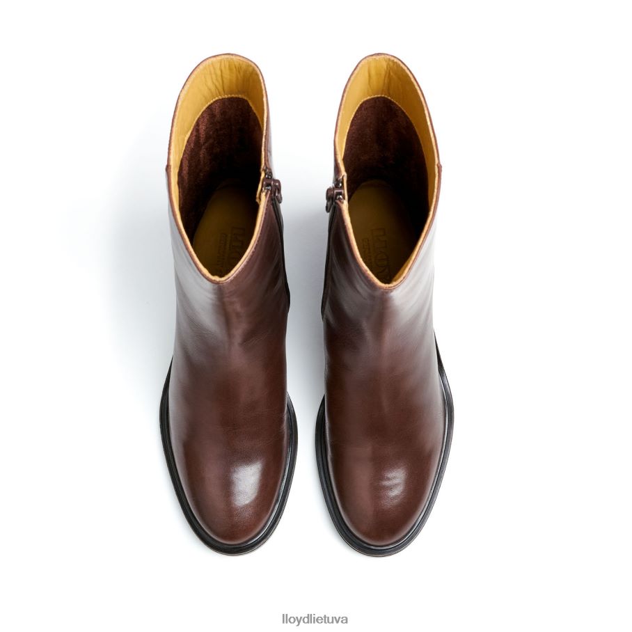 LLOYD madingi odiniai kulkšnies batai moterys avalynė rudas VF40PZ886