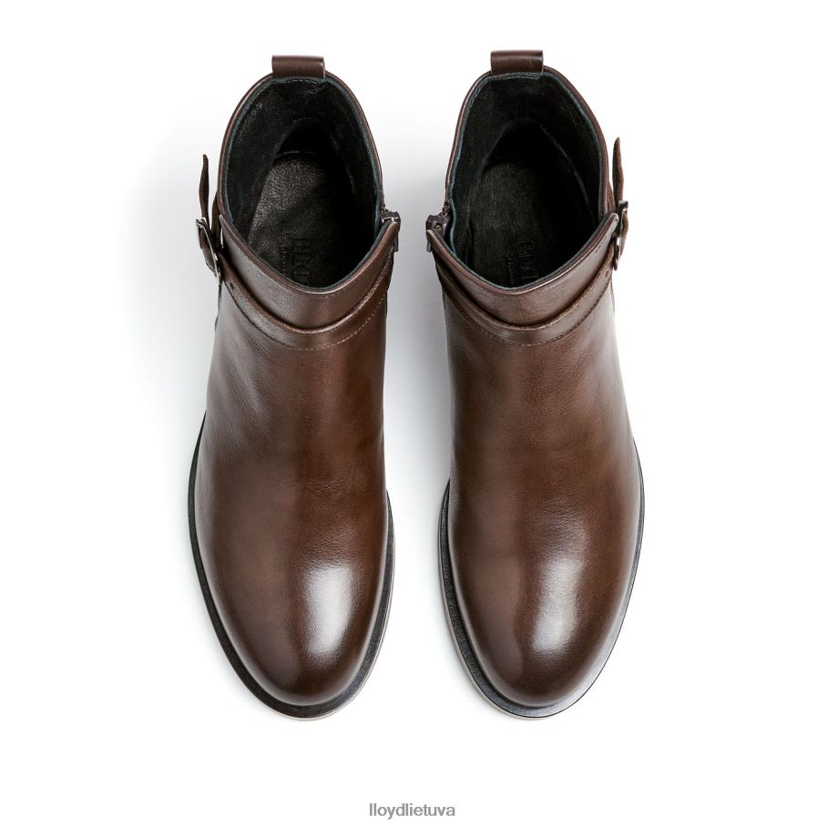 LLOYD madingi odiniai kulkšnies batai moterys avalynė rudas VF40PZ899