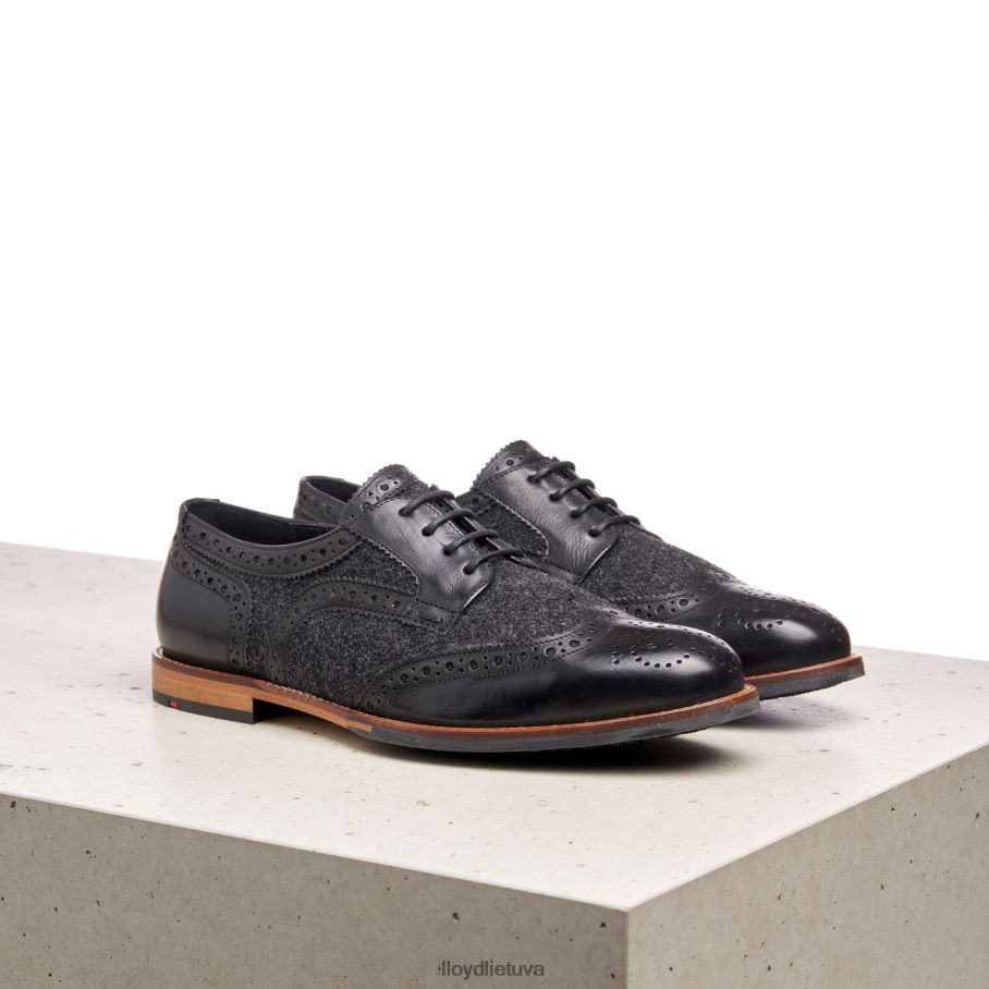 LLOYD nėriniuoti lygios odos pusbačiai moterys avalynė juodas VF40PZ1076