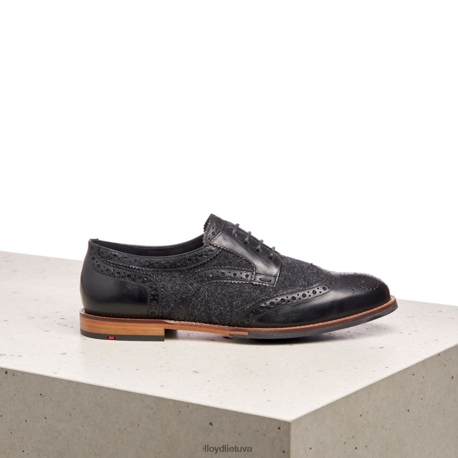 LLOYD nėriniuoti lygios odos pusbačiai moterys avalynė juodas VF40PZ1076