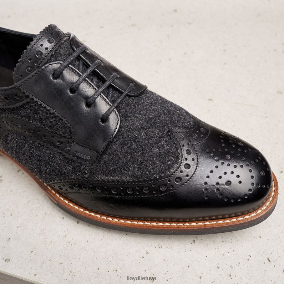 LLOYD nėriniuoti lygios odos pusbačiai moterys avalynė juodas VF40PZ1076