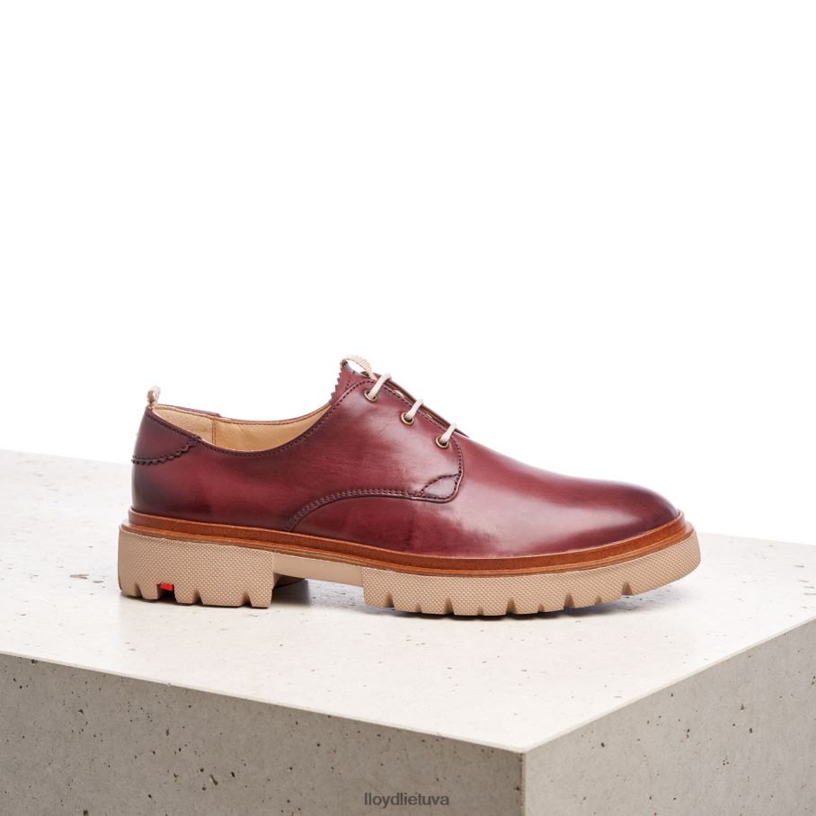 LLOYD nėriniuoti lygios odos pusbačiai moterys avalynė raudona VF40PZ1181