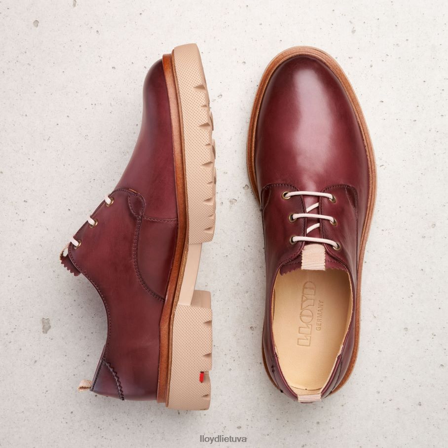 LLOYD nėriniuoti lygios odos pusbačiai moterys avalynė raudona VF40PZ1181