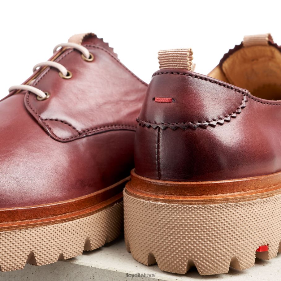 LLOYD nėriniuoti lygios odos pusbačiai moterys avalynė raudona VF40PZ1181