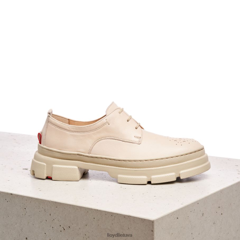 LLOYD nėriniuoti lygios odos pusbačiai moterys avalynė smėlio spalvos VF40PZ1178