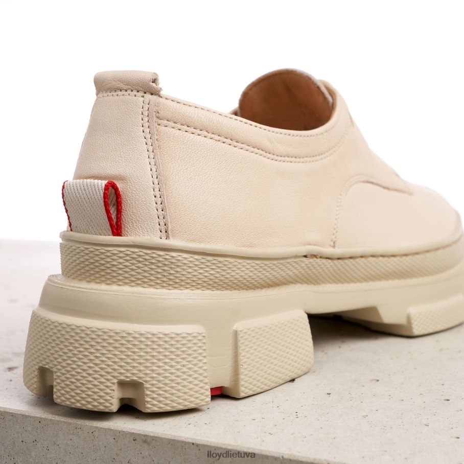 LLOYD nėriniuoti lygios odos pusbačiai moterys avalynė smėlio spalvos VF40PZ1178