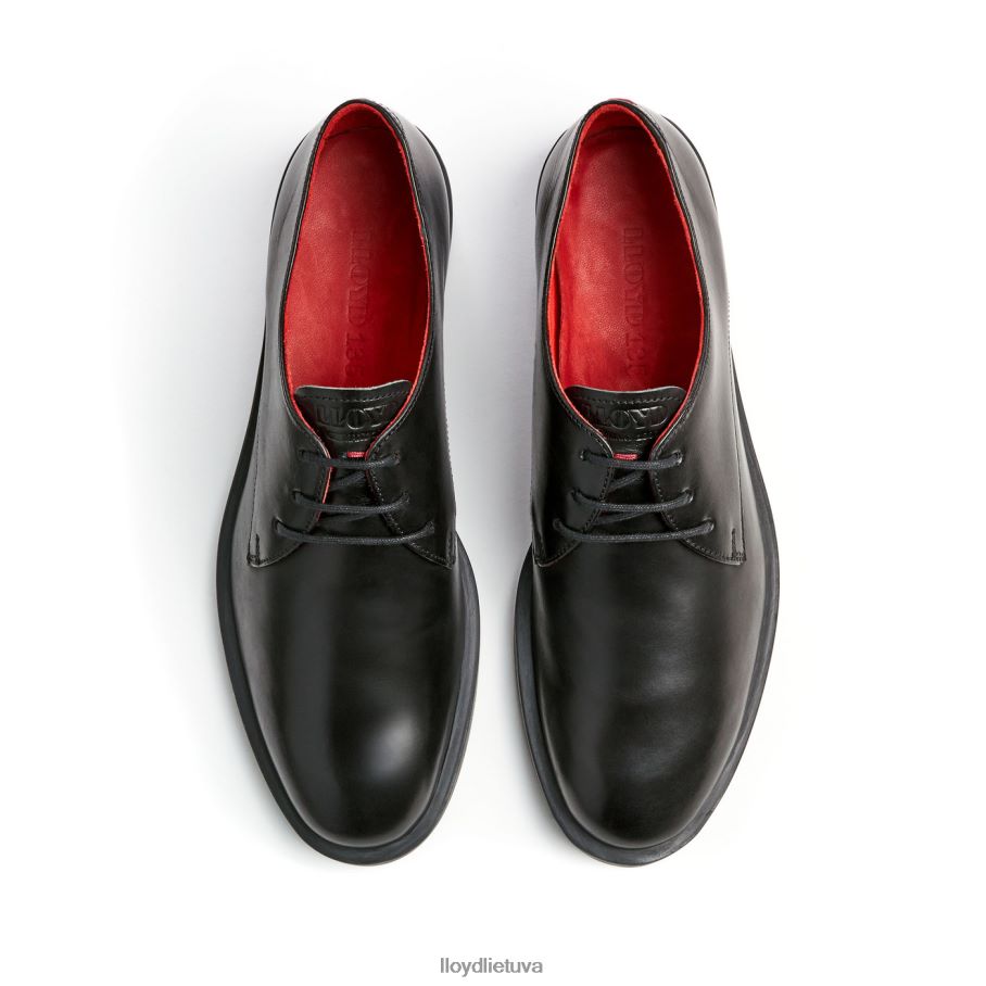 LLOYD nėriniuoti odiniai pusbačiai moterys avalynė juodas VF40PZ1035