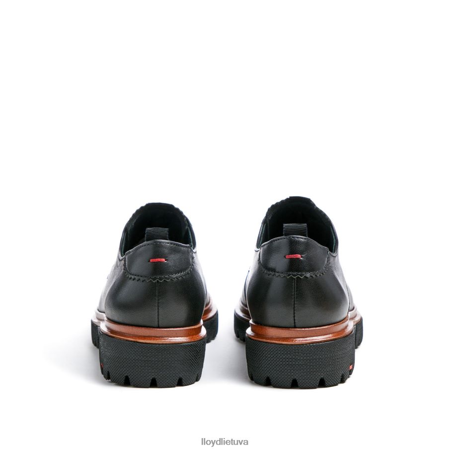 LLOYD nėriniuoti odiniai pusbačiai moterys avalynė juodas VF40PZ1049