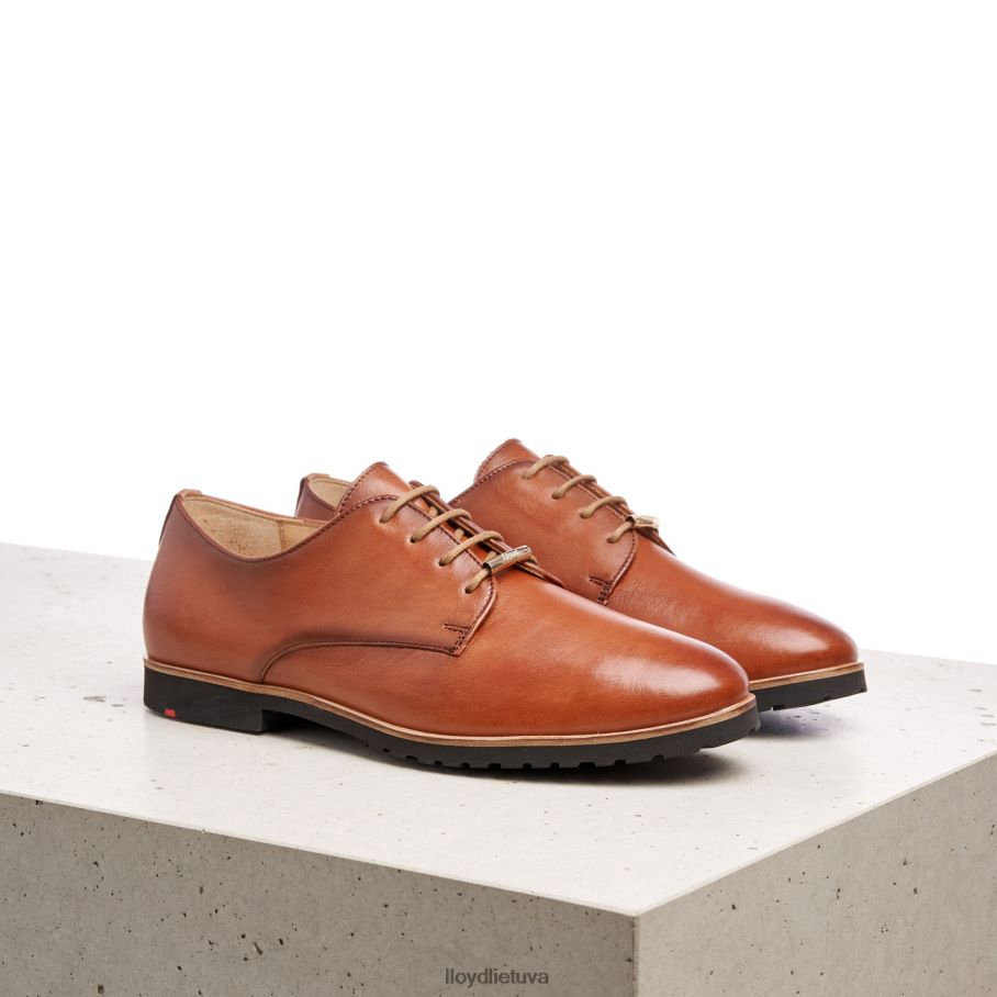 LLOYD nėriniuoti odiniai pusbačiai moterys avalynė rudas VF40PZ1057