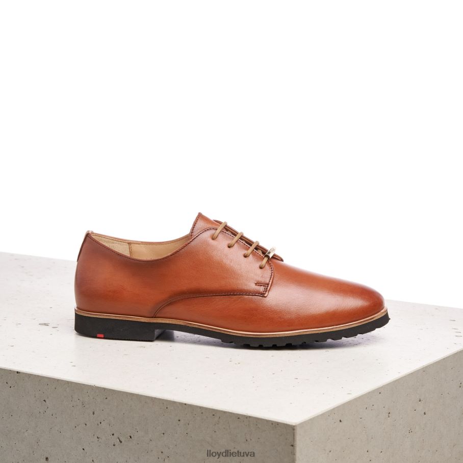 LLOYD nėriniuoti odiniai pusbačiai moterys avalynė rudas VF40PZ1057