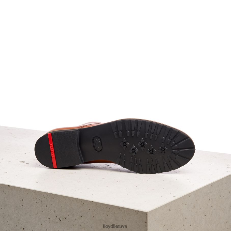 LLOYD nėriniuoti odiniai pusbačiai moterys avalynė rudas VF40PZ1057