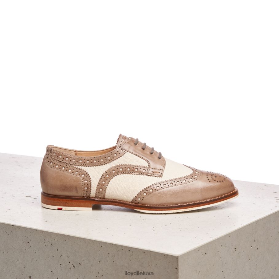 LLOYD nėriniuoti odiniai pusbačiai moterys avalynė smėlio spalvos VF40PZ1065