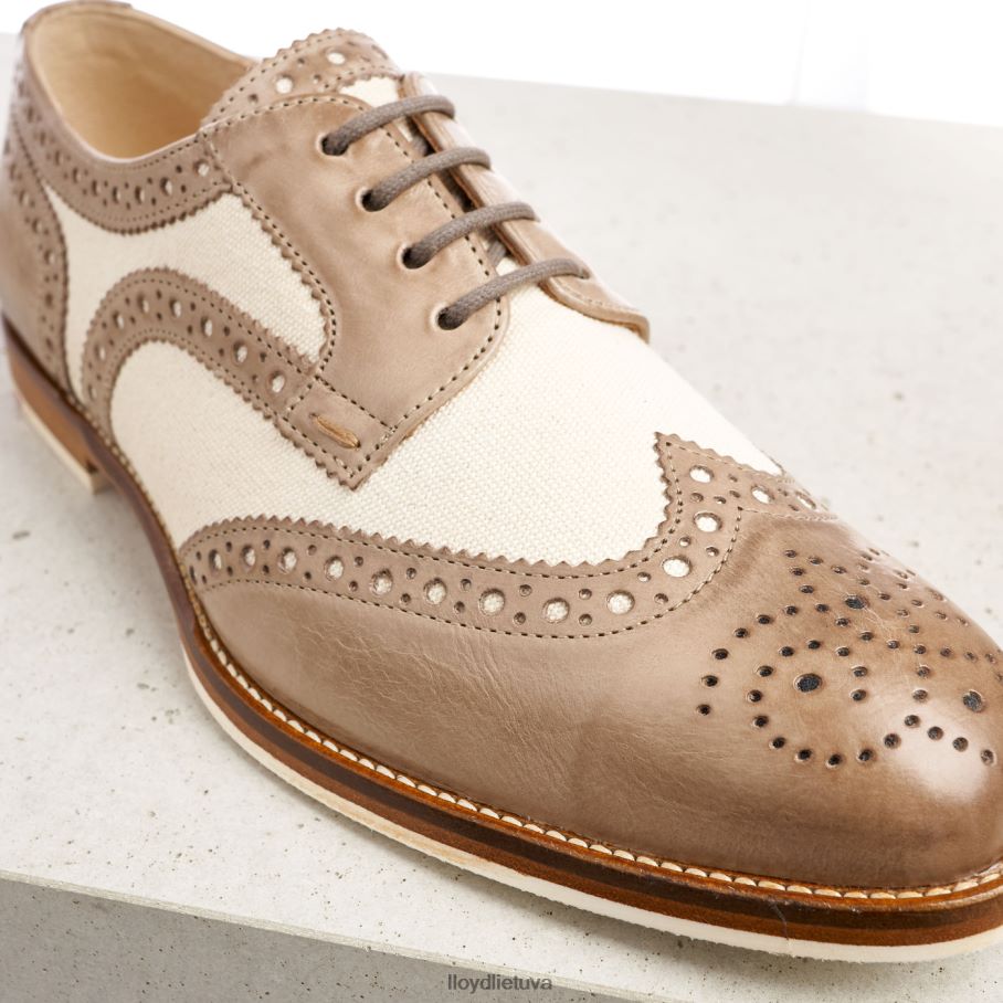 LLOYD nėriniuoti odiniai pusbačiai moterys avalynė smėlio spalvos VF40PZ1065