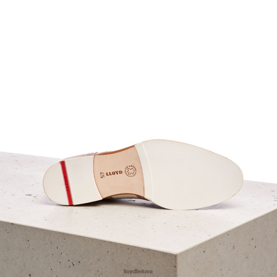 LLOYD nėriniuoti odiniai pusbačiai moterys avalynė smėlio spalvos VF40PZ1065
