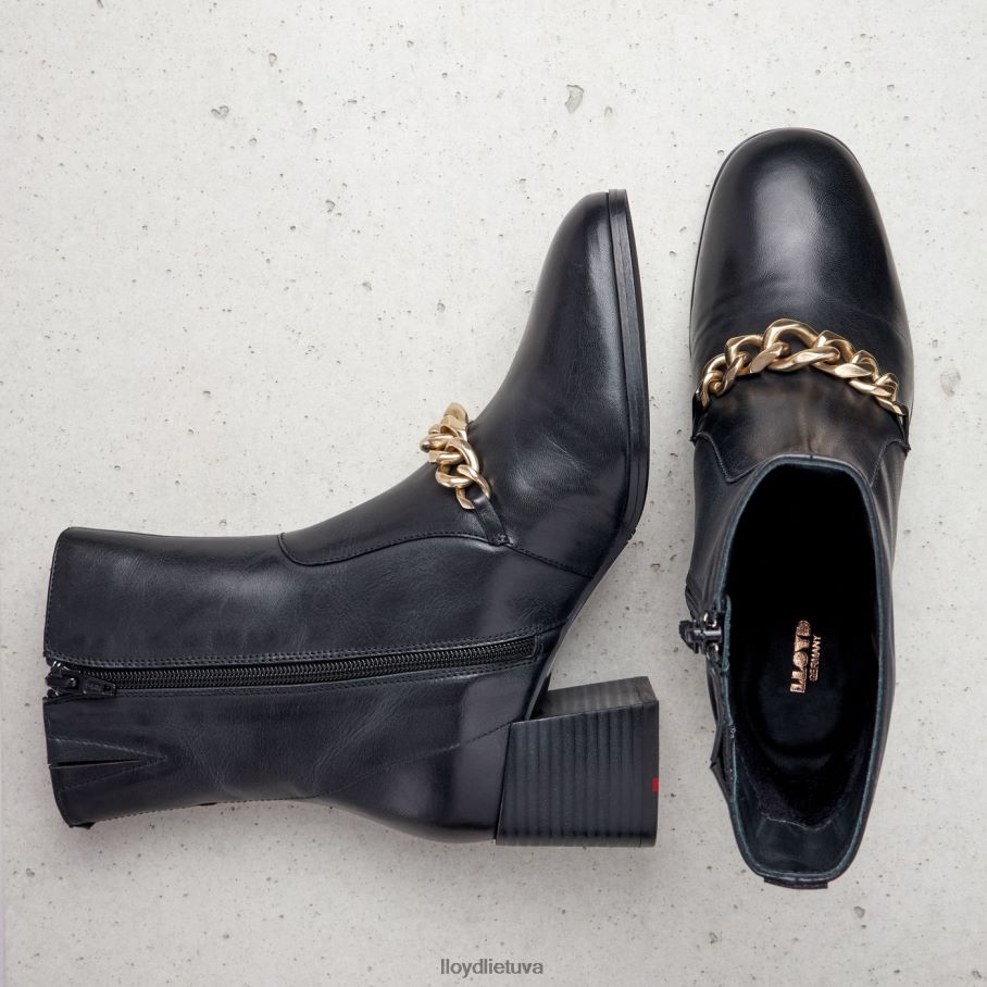 LLOYD odiniai kulkšnies batai moterys avalynė juodas VF40PZ878