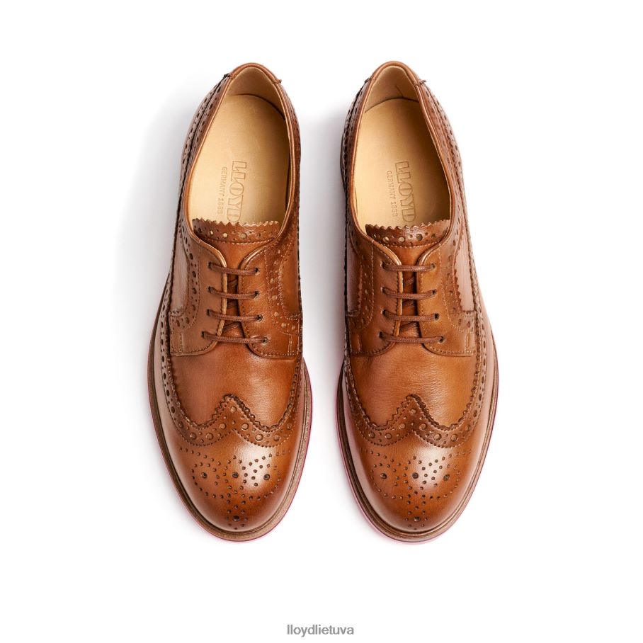 LLOYD odiniai nėriniai pusbačiai moterys avalynė rudas VF40PZ1048