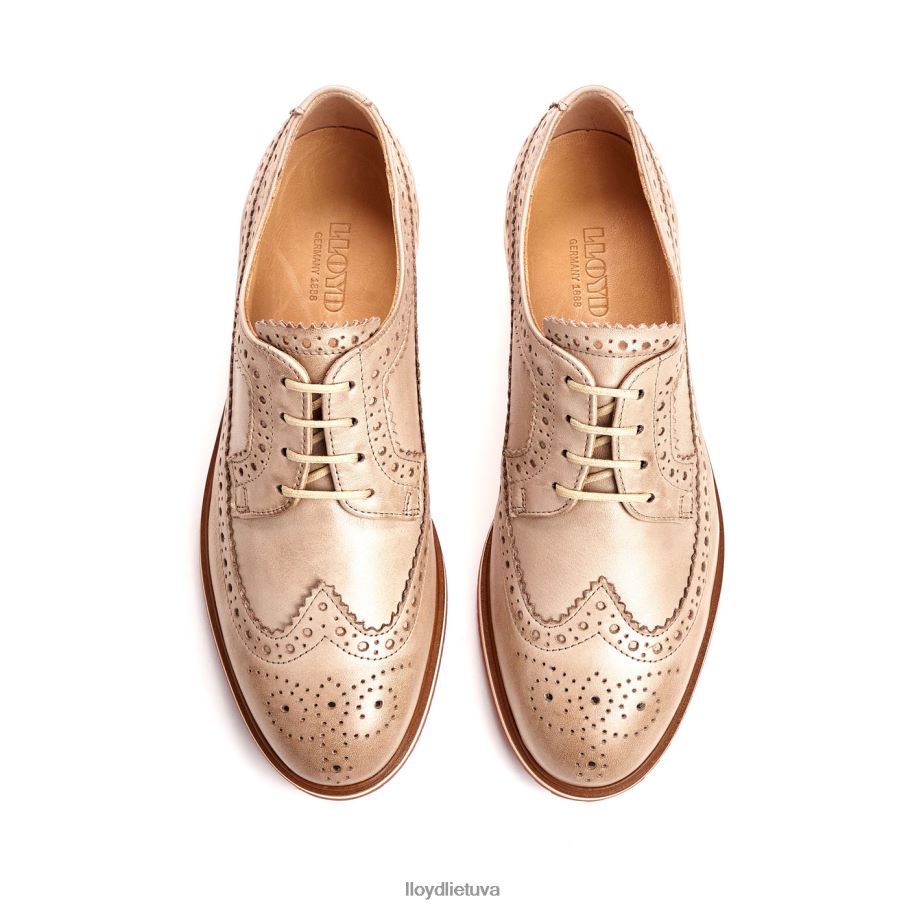 LLOYD odiniai nėriniai pusbačiai moterys avalynė smėlio spalvos VF40PZ1008