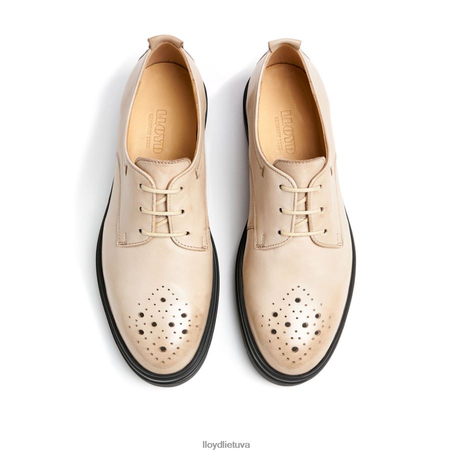 LLOYD odiniai nėriniai pusbačiai moterys avalynė smėlio spalvos VF40PZ1029