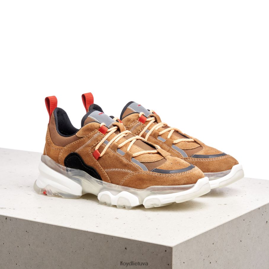 LLOYD odiniai žemi sportbačiai moterys avalynė rudas VF40PZ787