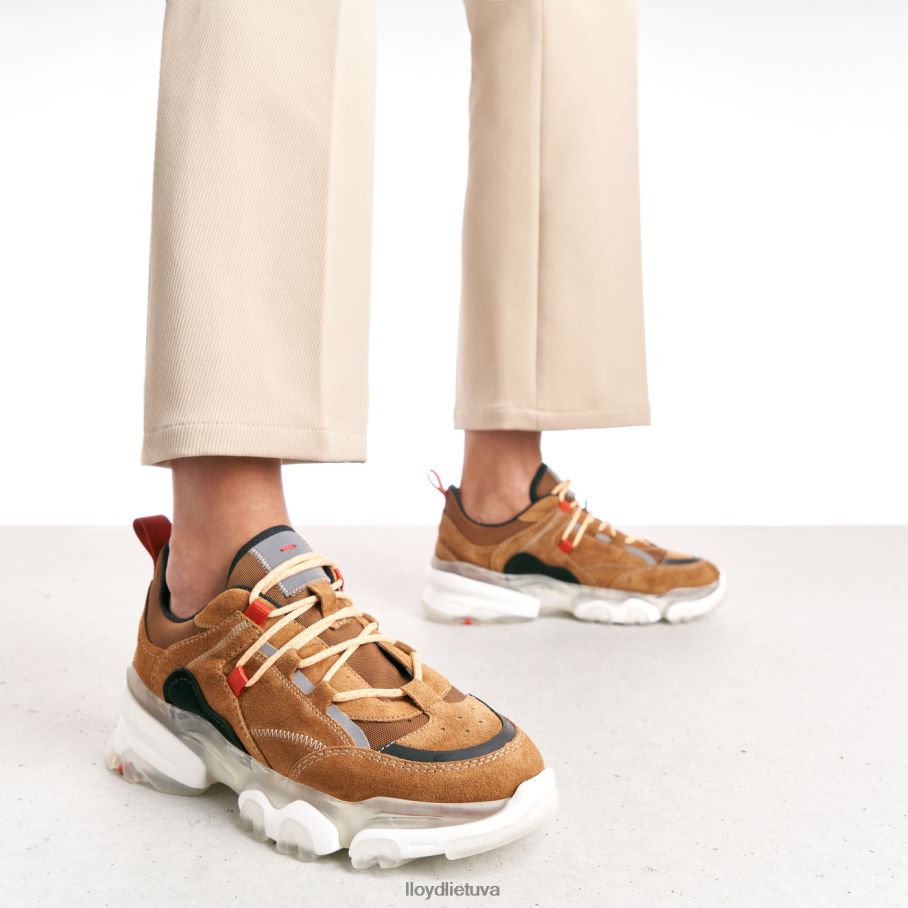 LLOYD odiniai žemi sportbačiai moterys avalynė rudas VF40PZ787