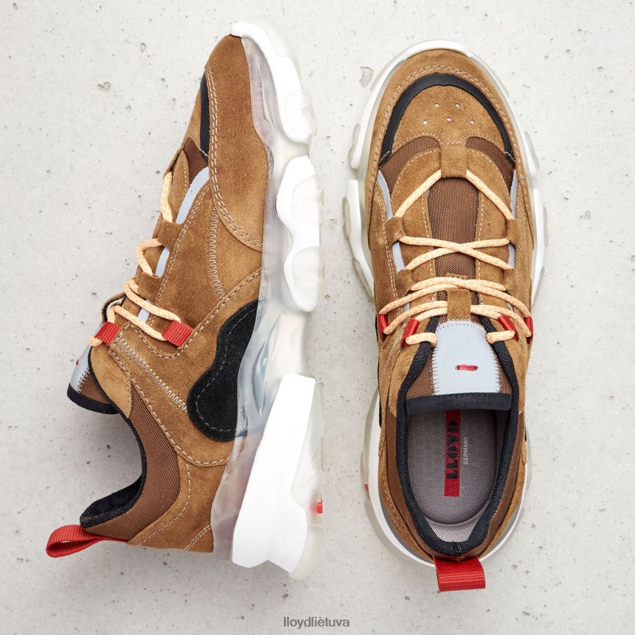 LLOYD odiniai žemi sportbačiai moterys avalynė rudas VF40PZ787