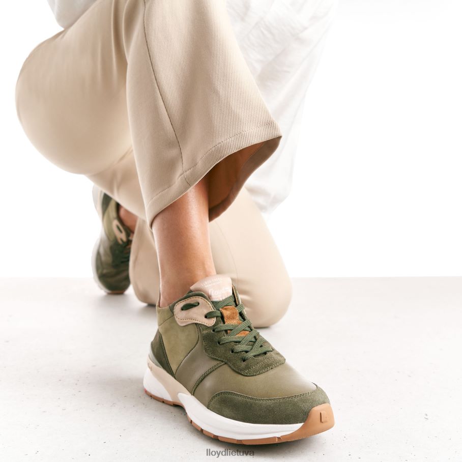 LLOYD odiniai žemi sportbačiai moterys avalynė žalias VF40PZ767