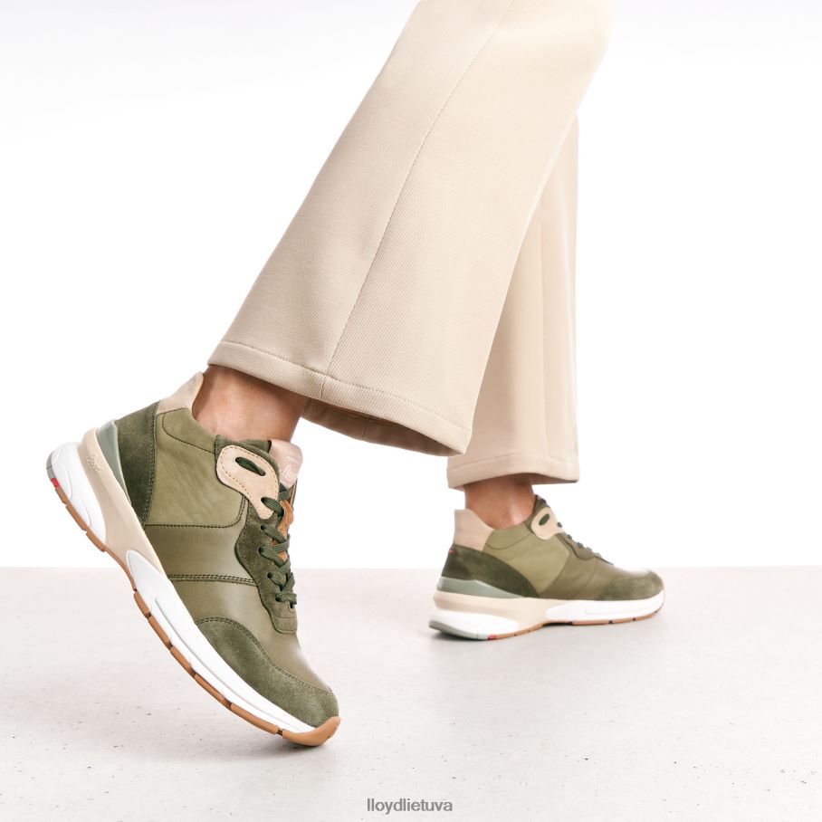 LLOYD odiniai žemi sportbačiai moterys avalynė žalias VF40PZ767