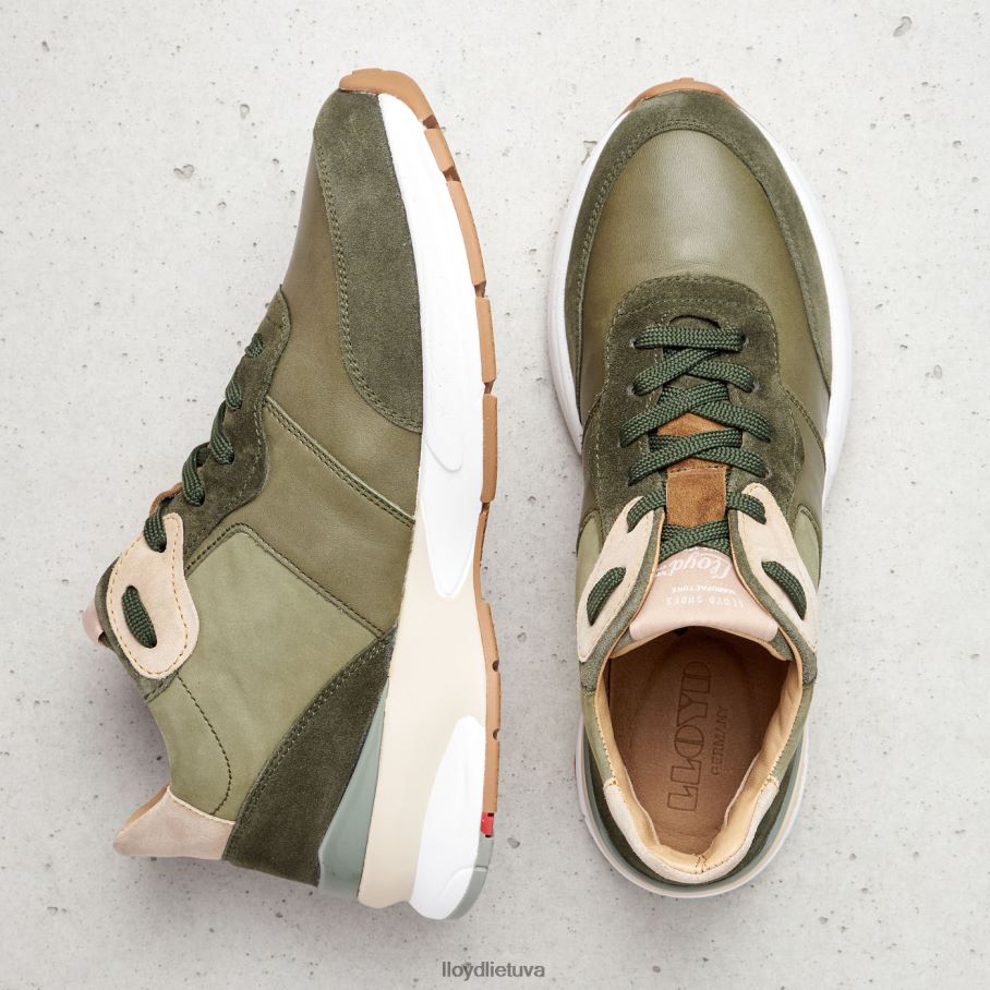 LLOYD odiniai žemi sportbačiai moterys avalynė žalias VF40PZ767