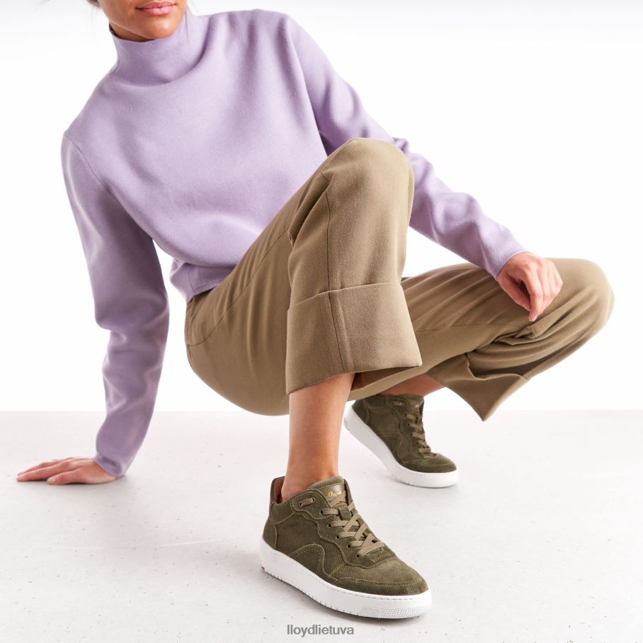 LLOYD odiniai žemi sportbačiai moterys avalynė žalias VF40PZ768