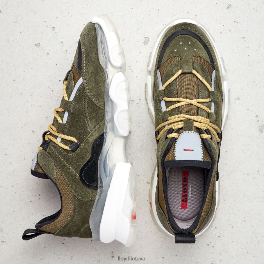 LLOYD odiniai žemi sportbačiai moterys avalynė žalias VF40PZ780