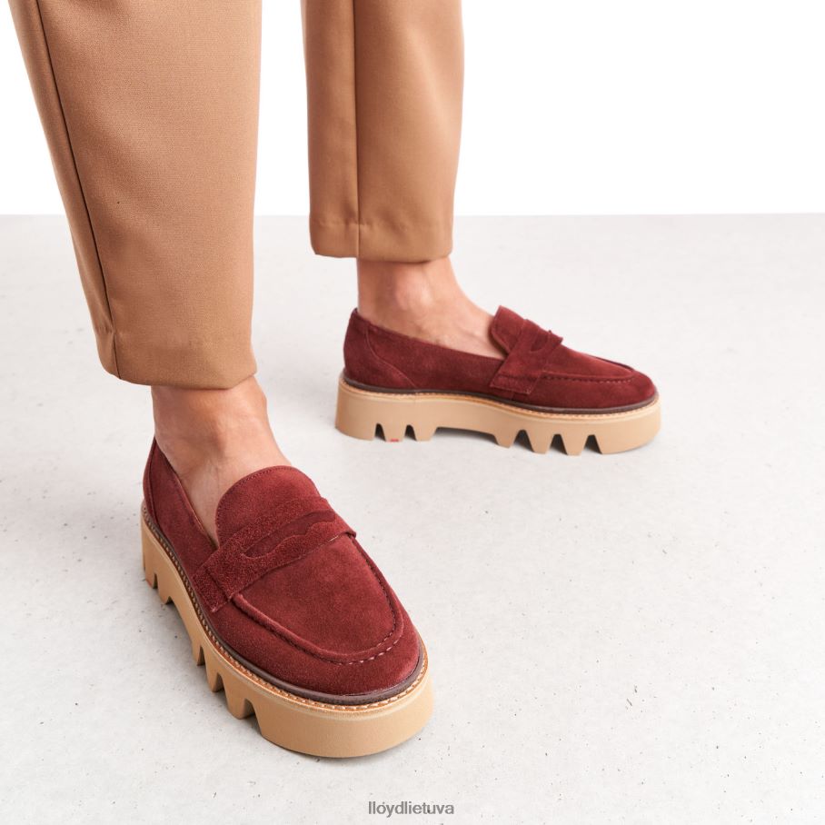 LLOYD odinė užsegama šlepetė moterys avalynė raudona VF40PZ1073