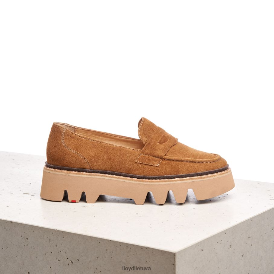 LLOYD odinė užsegama šlepetė moterys avalynė rudas VF40PZ1055