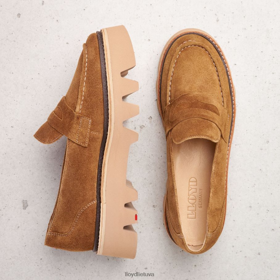 LLOYD odinė užsegama šlepetė moterys avalynė rudas VF40PZ1055