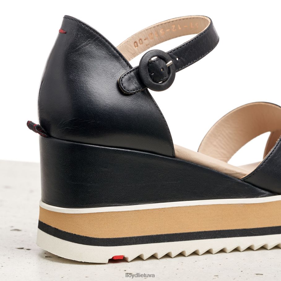 LLOYD pleištiniai sandalai moterys avalynė juodas VF40PZ1208