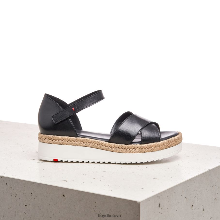 LLOYD pleištiniai sandalai moterys avalynė juodas VF40PZ1242