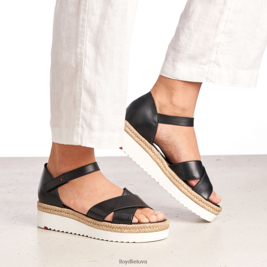 LLOYD pleištiniai sandalai moterys avalynė juodas VF40PZ1242