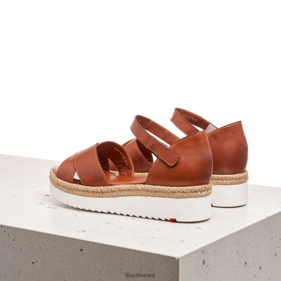 LLOYD pleištiniai sandalai moterys avalynė rudas VF40PZ1237