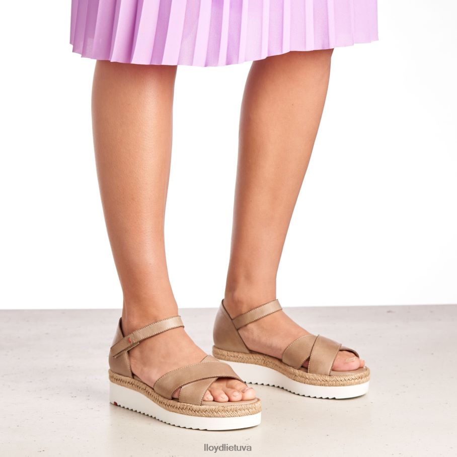 LLOYD pleištiniai sandalai moterys avalynė smėlio spalvos VF40PZ1229