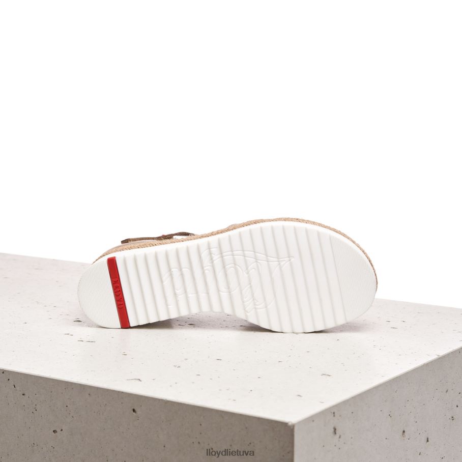 LLOYD pleištiniai sandalai moterys avalynė smėlio spalvos VF40PZ1229