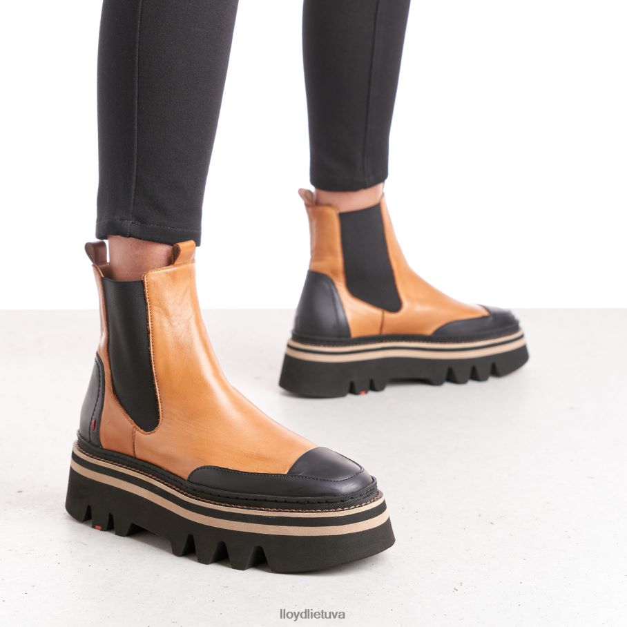 LLOYD slystami guminiai batai su padu moterys avalynė rudas VF40PZ943