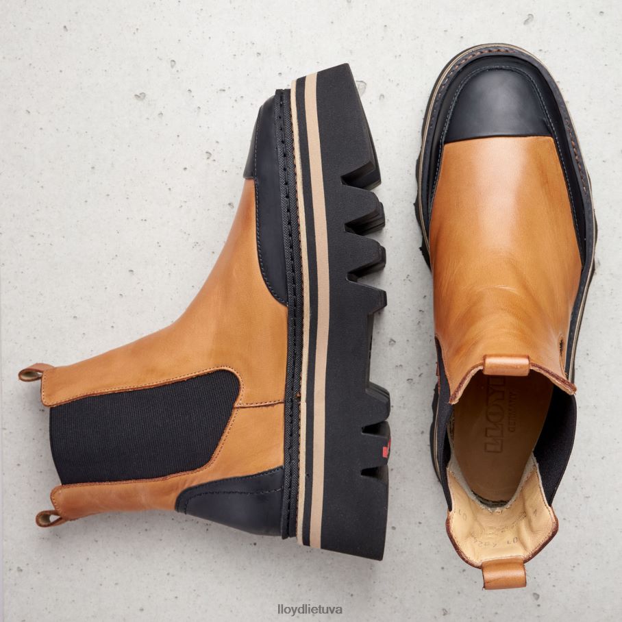 LLOYD slystami guminiai batai su padu moterys avalynė rudas VF40PZ943