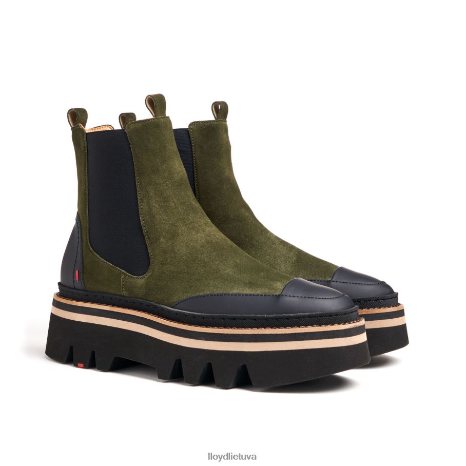 LLOYD slystami guminiai batai su padu moterys avalynė žalias VF40PZ944