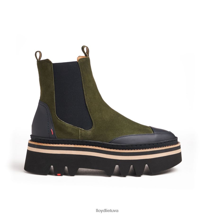 LLOYD slystami guminiai batai su padu moterys avalynė žalias VF40PZ944