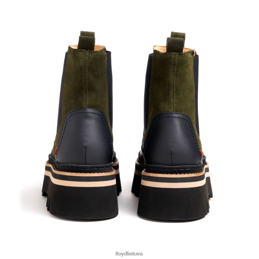 LLOYD slystami guminiai batai su padu moterys avalynė žalias VF40PZ944