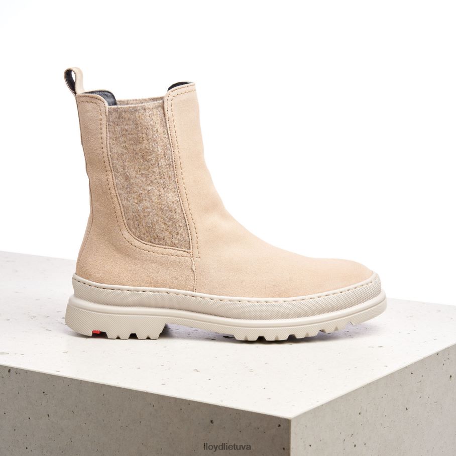 LLOYD užsimaunami kulkšnies batai moterys avalynė smėlio spalvos VF40PZ924