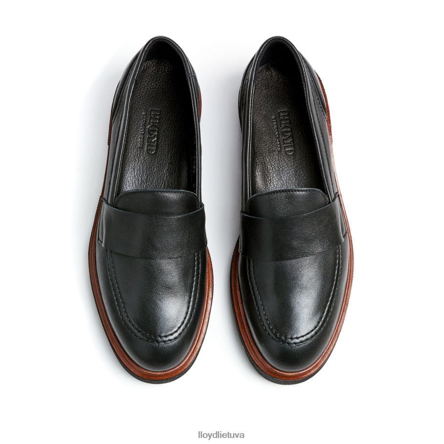 LLOYD užsimauti odinę šlepetę moterys avalynė juodas VF40PZ1116