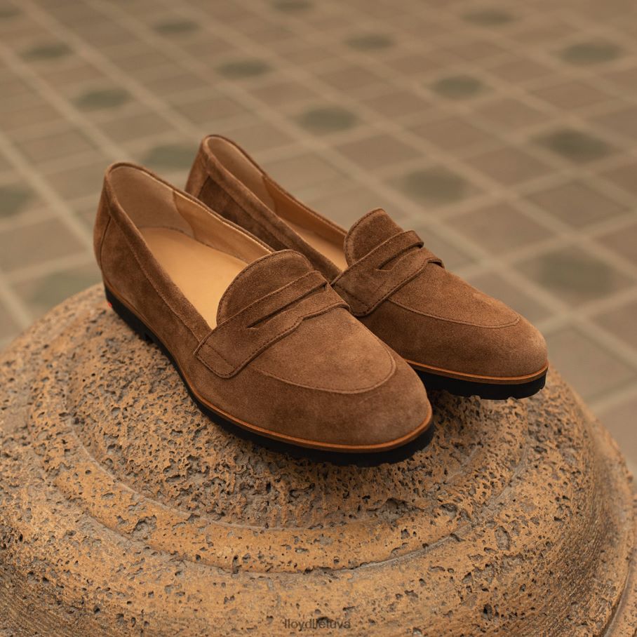 LLOYD užsimauti odinę šlepetę moterys avalynė rudas VF40PZ1148