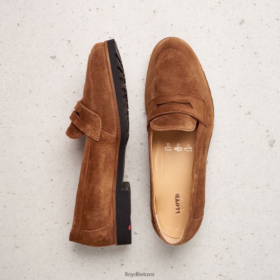 LLOYD užsimauti odinę šlepetę moterys avalynė rudas VF40PZ1148