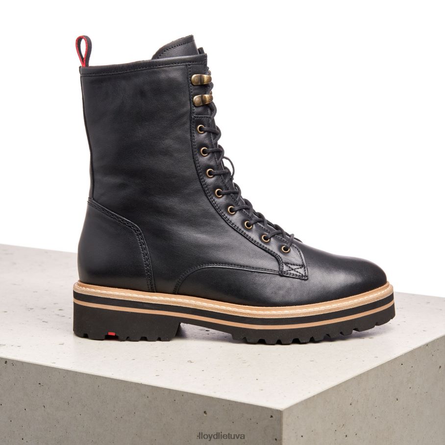 LLOYD ypač lengvi odiniai kulkšnies batai moterys avalynė juodas VF40PZ957